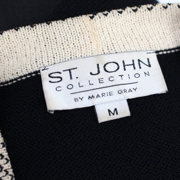 St. John Collection Santana Knit Cardigan Jacket M - Picture 6 of 6